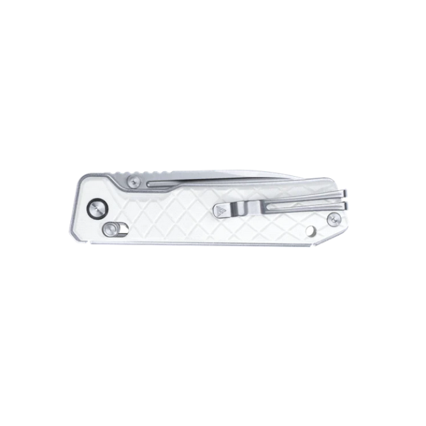 SRM Knives Rubik 7228B-GT G10 14C28N Stahl Ambi-Clip weiß