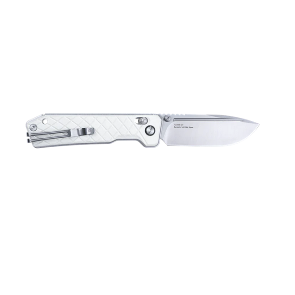 SRM Knives Rubik 7228B-GT G10 14C28N Stahl Ambi-Clip weiß