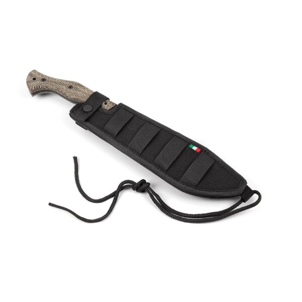 Viper Carnera Black Blade Brown Canvas Camp Knife