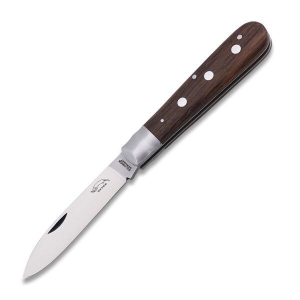 Otter Drei-Nieten-Messer 1.4034 Edelstahl Stahl rostfrei Räuchereiche Braun