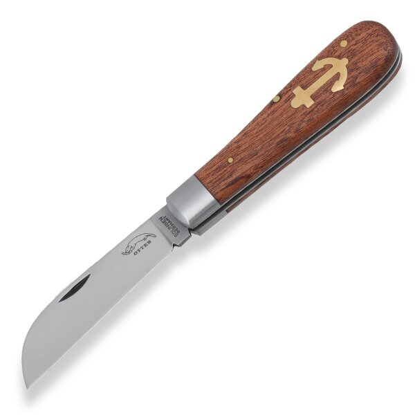 Otter Anker-Messer Sapeli groß Carbonstahl C75 Braun 173