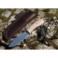 Joker Canadiense 14C28N Micarta Braun inkl. Lederscheide
