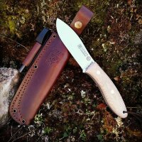 Joker Canadiense 14C28N Micarta Braun inkl. Lederscheide