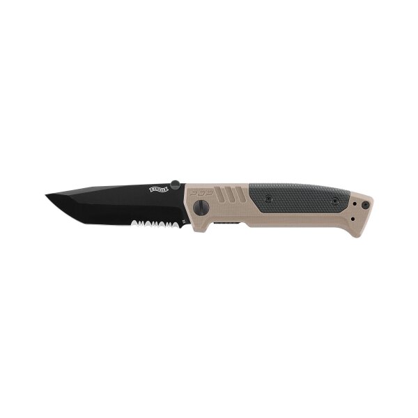 Walther PDP Tanto Folding Knife Serrated BLK-FDE SE