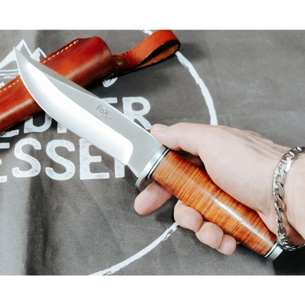 FoX Outdoor Ranger 16 Fahrtenmesser mit Lederscheide