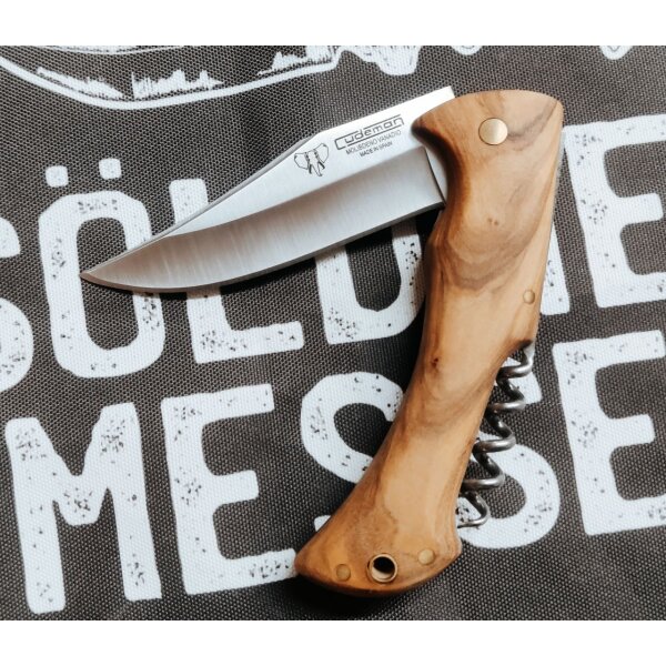 Cudeman Navaja 343-L Linerlock Olivenholz Korkenzieher Taschenmesser