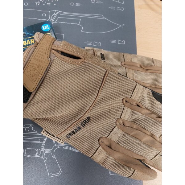 Mastodon taktische Handschuhe Urban Grip  tactical Gloves high performance braun coyote XXL