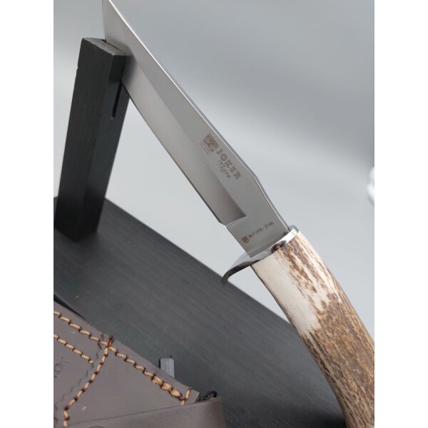 Joker Knife Tigre 14cm Messer Jagdmesser Hirschhorn Lederscheide Spain