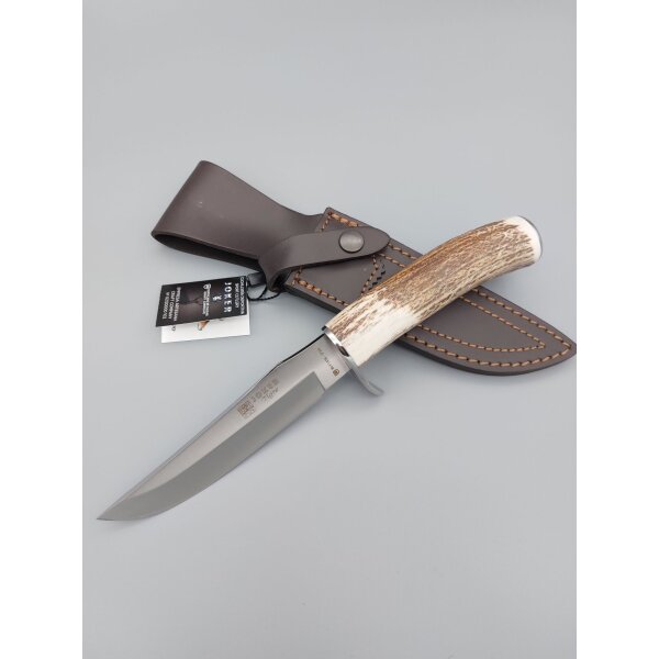 Joker Knife Tigre 14cm Messer Jagdmesser Hirschhorn Lederscheide Spain