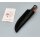 J&V Hobbit Black / Red MoVa-58 Micarta Mehrfarbig schwarz rot inkl. Lederscheide