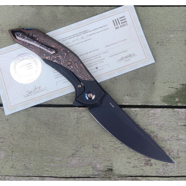 WE Knife Merata CPM 20CV Titan / Carbon Copper Foil