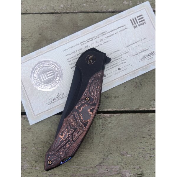 WE Knife Merata CPM 20CV Titan / Carbon Copper Foil