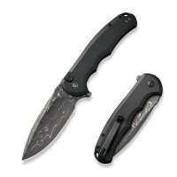 Civivi Praxis Button Lock Damast Aluminium Black
