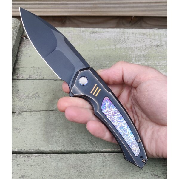 WE Knife Hyperactive Flipper Vanax Stahl Titangriff