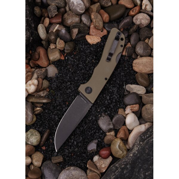 Schnitzel Kvar Messer Outdoormesser sand schwarz Backlock ZH