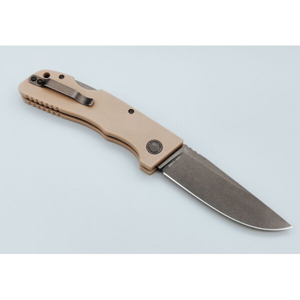 Schnitzel Kvar Messer Outdoormesser sand schwarz Backlock ZH