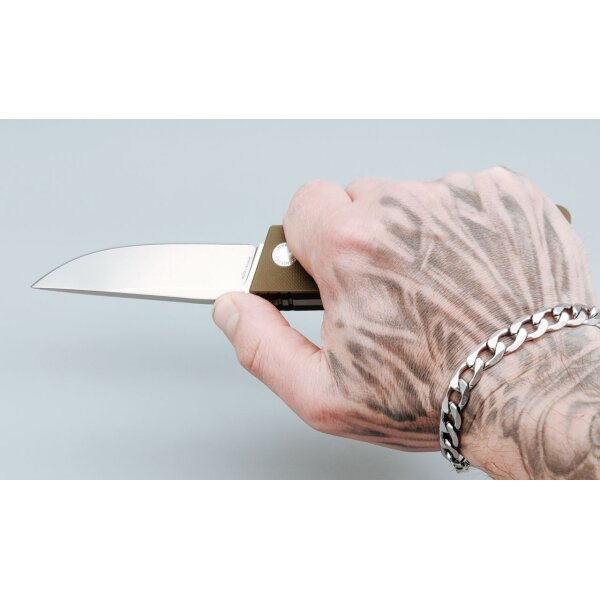 Schnitzel Kvar Messer Outdoormesser grün stonewashed Backlock ZH