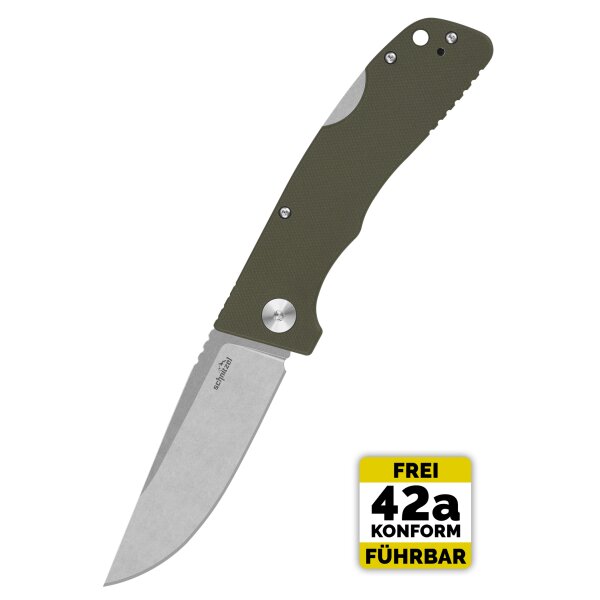 Schnitzel Kvar Messer Outdoormesser grün stonewashed Backlock ZH