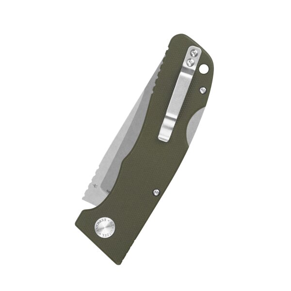 Schnitzel Kvar Messer Outdoormesser grün stonewashed Backlock ZH