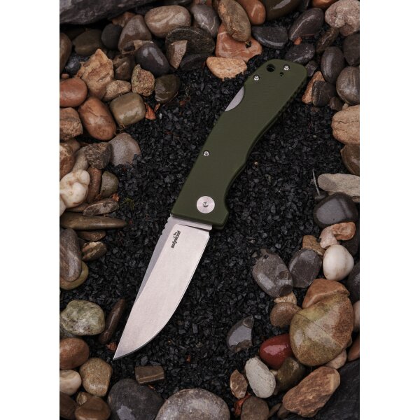 Schnitzel Kvar Messer Outdoormesser grün stonewashed Backlock ZH