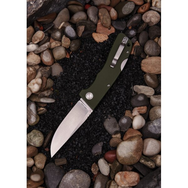 Schnitzel Kvar Messer Outdoormesser grün stonewashed Backlock ZH