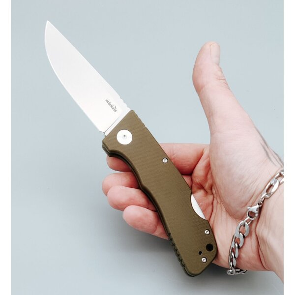 Schnitzel Kvar Messer Outdoormesser grün stonewashed Backlock ZH