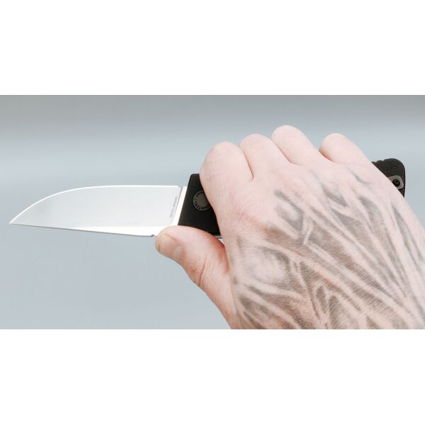 Schnitzel Kvar Messer Outdoormesser stonewashed schwarz Backlock ZH