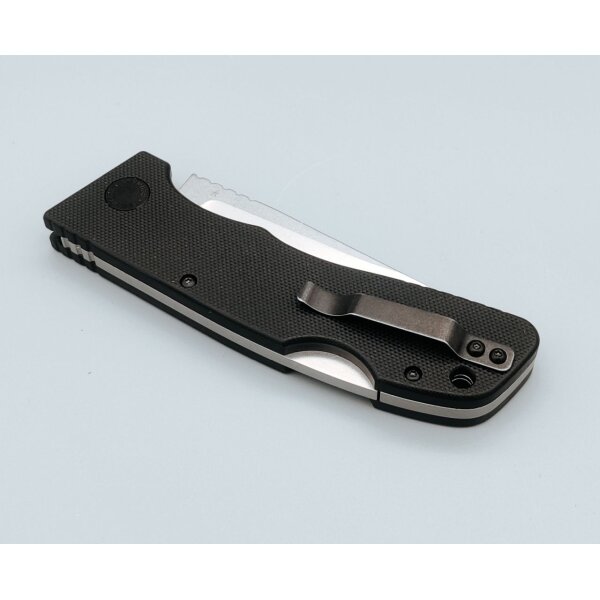 Schnitzel Kvar Messer Outdoormesser stonewashed schwarz Backlock ZH