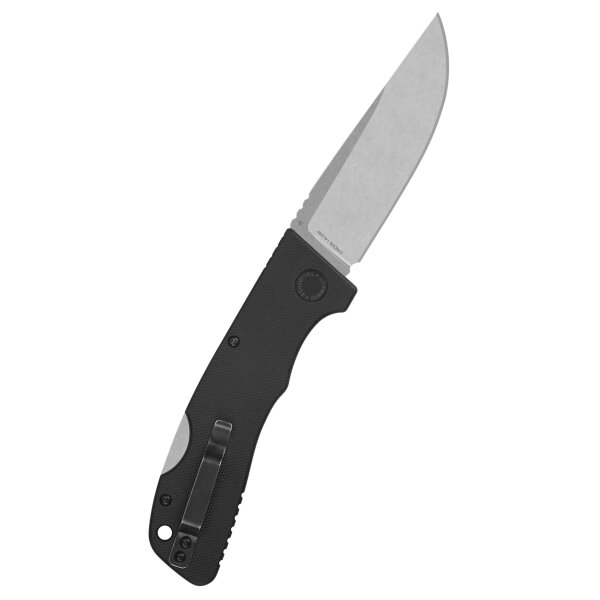 Schnitzel Kvar Messer Outdoormesser stonewashed schwarz Backlock ZH