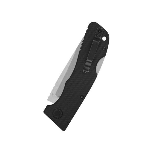 Schnitzel Kvar Messer Outdoormesser stonewashed schwarz Backlock ZH