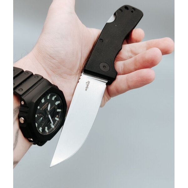 Schnitzel Kvar Messer Outdoormesser stonewashed schwarz Backlock ZH