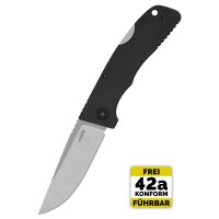 Schnitzel Kvar Messer Outdoormesser stonewashed schwarz...