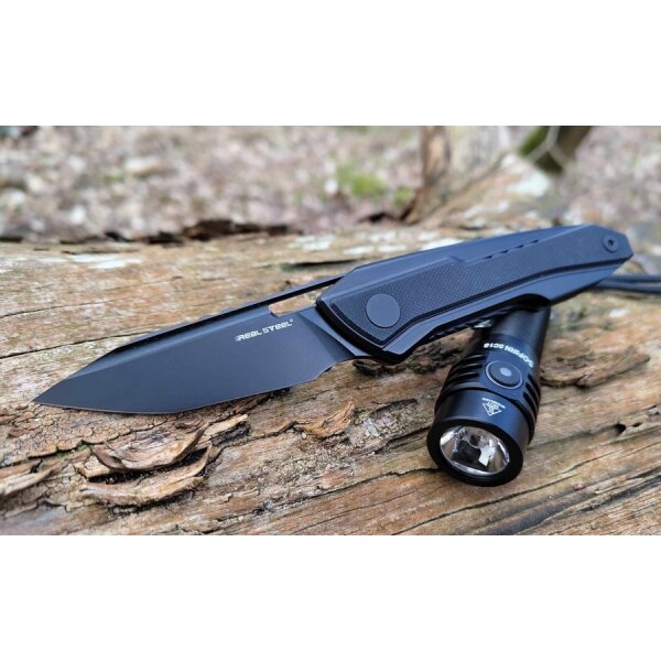 Real Steel Bullet BlackTitan Framelock S35VN Stahl
