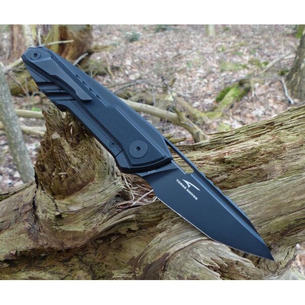 Real Steel Bullet BlackTitan Framelock S35VN Stahl