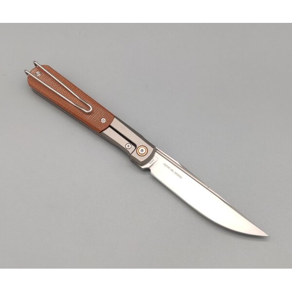Real Steel RB-7 Titanium Natural Micarta