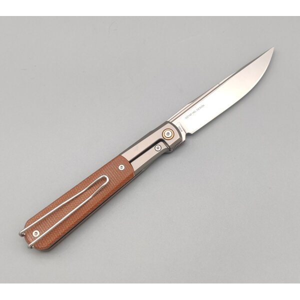 Real Steel RB-7 Titanium Natural Micarta