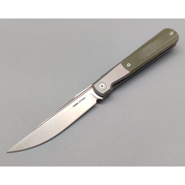 Real Steel RB-7 Titanium Green Micarta