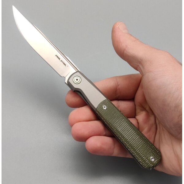 Real Steel RB-7 Titanium Green Micarta
