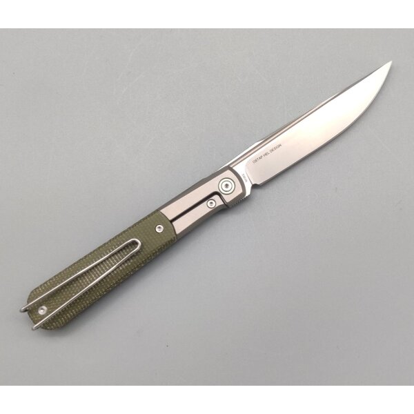 Real Steel RB-7 Titanium Green Micarta