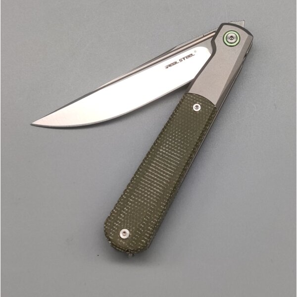 Real Steel RB-7 Titanium Green Micarta