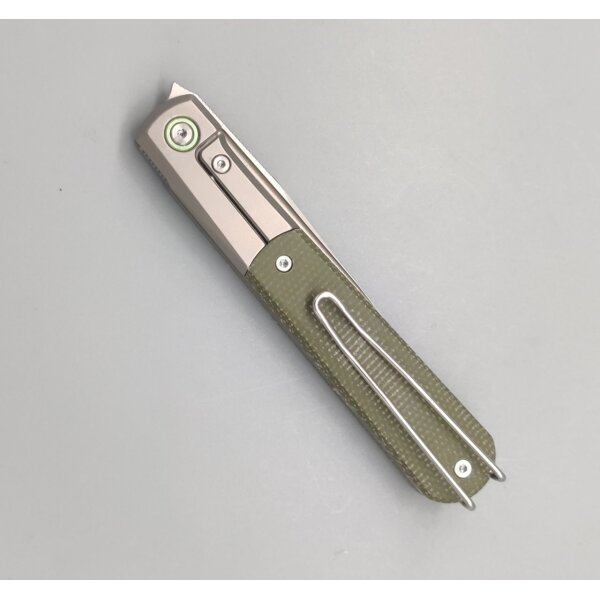 Real Steel RB-7 Titanium Green Micarta