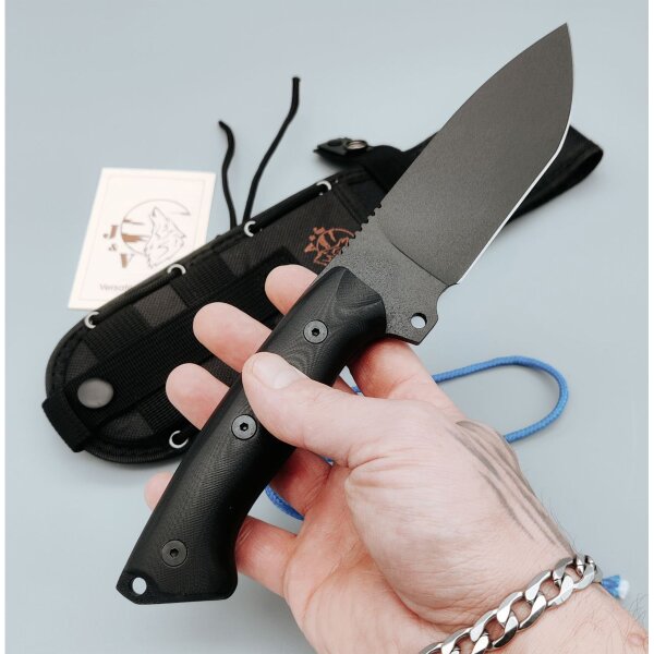J&V K-9 NX-62 All Black mit Cordurascheide