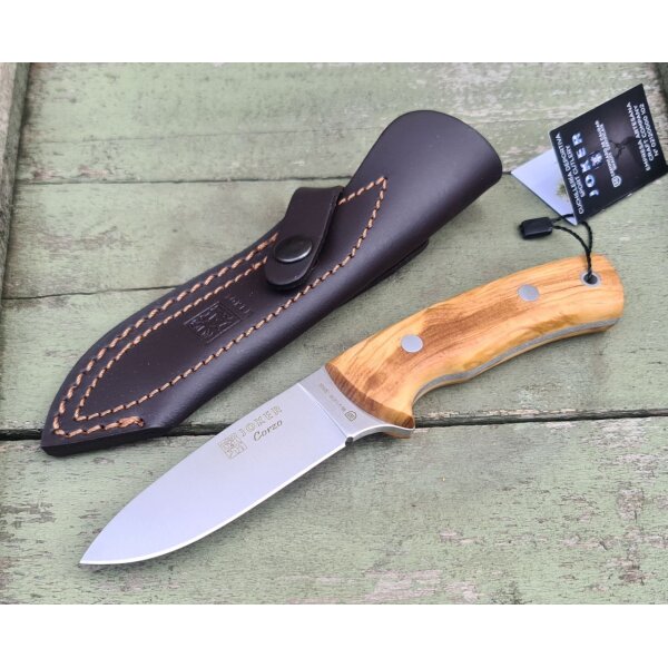 Joker Corzo Blade Olivenholz CO25 inkl. Lederscheide 1.4116 Stahl