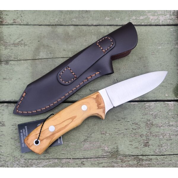 Joker Corzo Blade Olivenholz CO25 inkl. Lederscheide 1.4116 Stahl