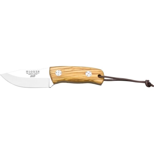 Joker Erizo Olivenholz Braun inkl. Lederscheide Gürtelmesser 7,5cm