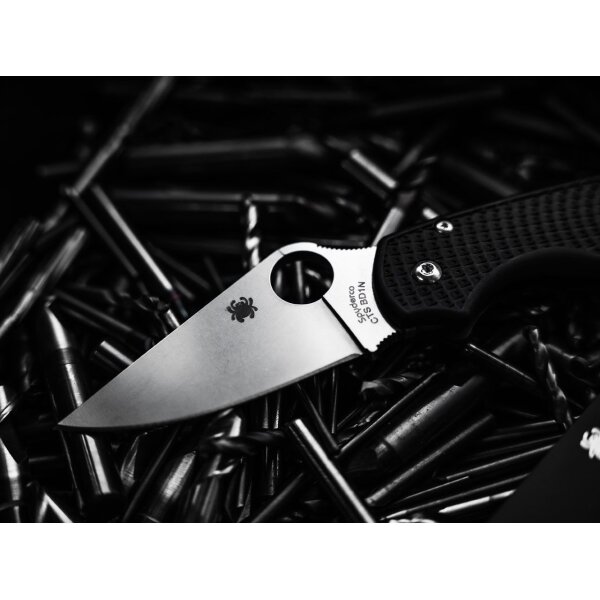 Spyderco Para 3 Lightweight Plain schwarz CTS-BD1N Stahl Taschenmesser Messer 01SP1032