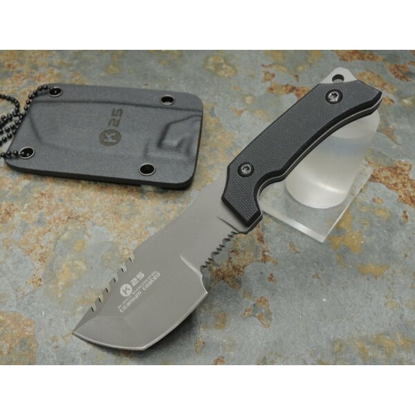 K25 TRACKER NECKER Messer Neck Knife Mini Tracker 440 Stahl Kydex G10  32372 NEU