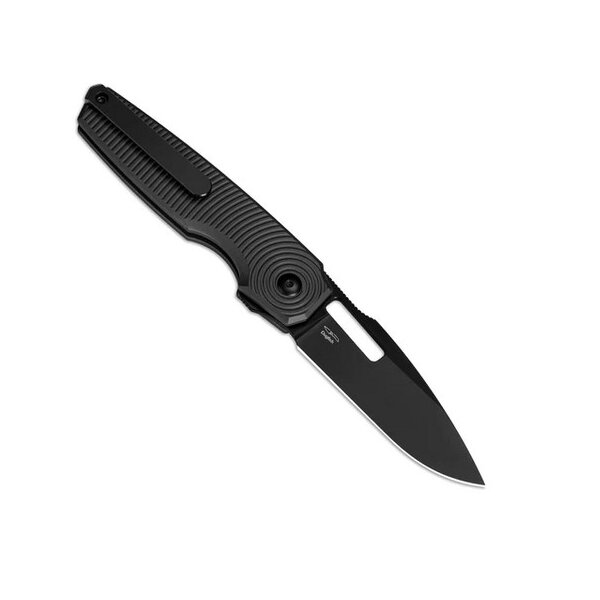 Kizer Dogfish Aluminum All Black Button Lock 154CM Stahl Daumenöffnung