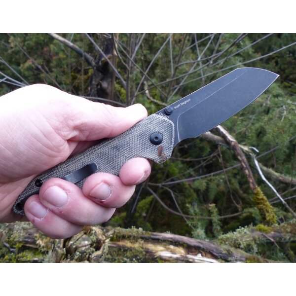 Kizer Guru Liner Lock Black Micarta Handle V3504C1