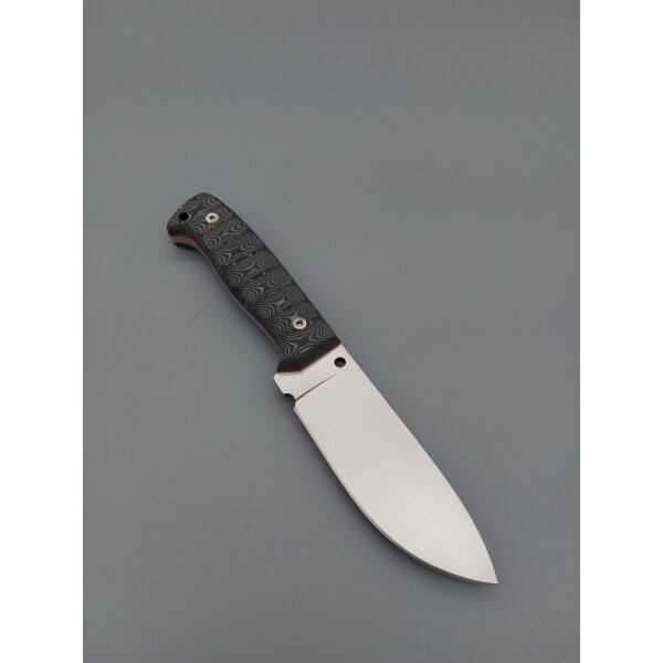 J&V Black Bear Negra Micarta Schwarz inkl. Lederscheide - Messer Handmade
